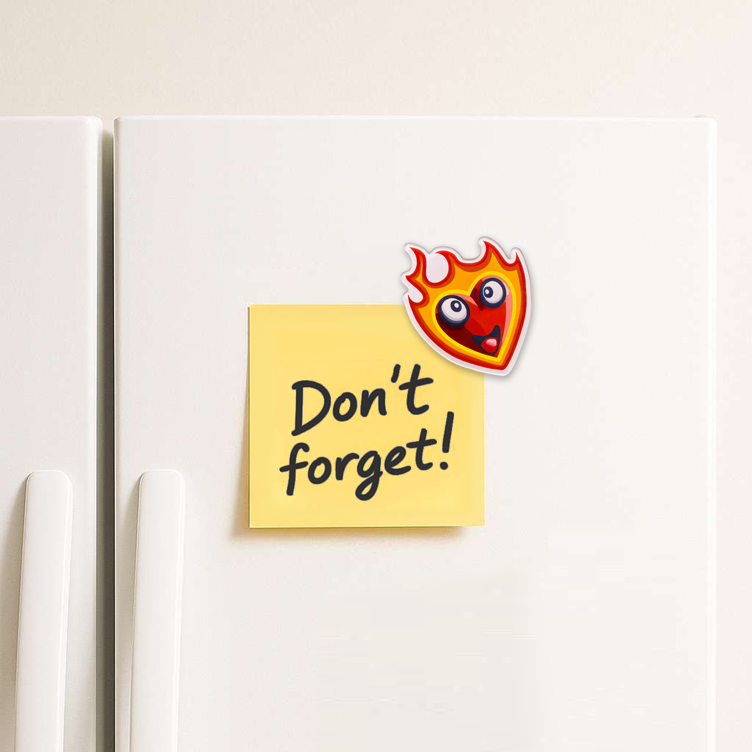 Fridge Magnet: Flame Heart