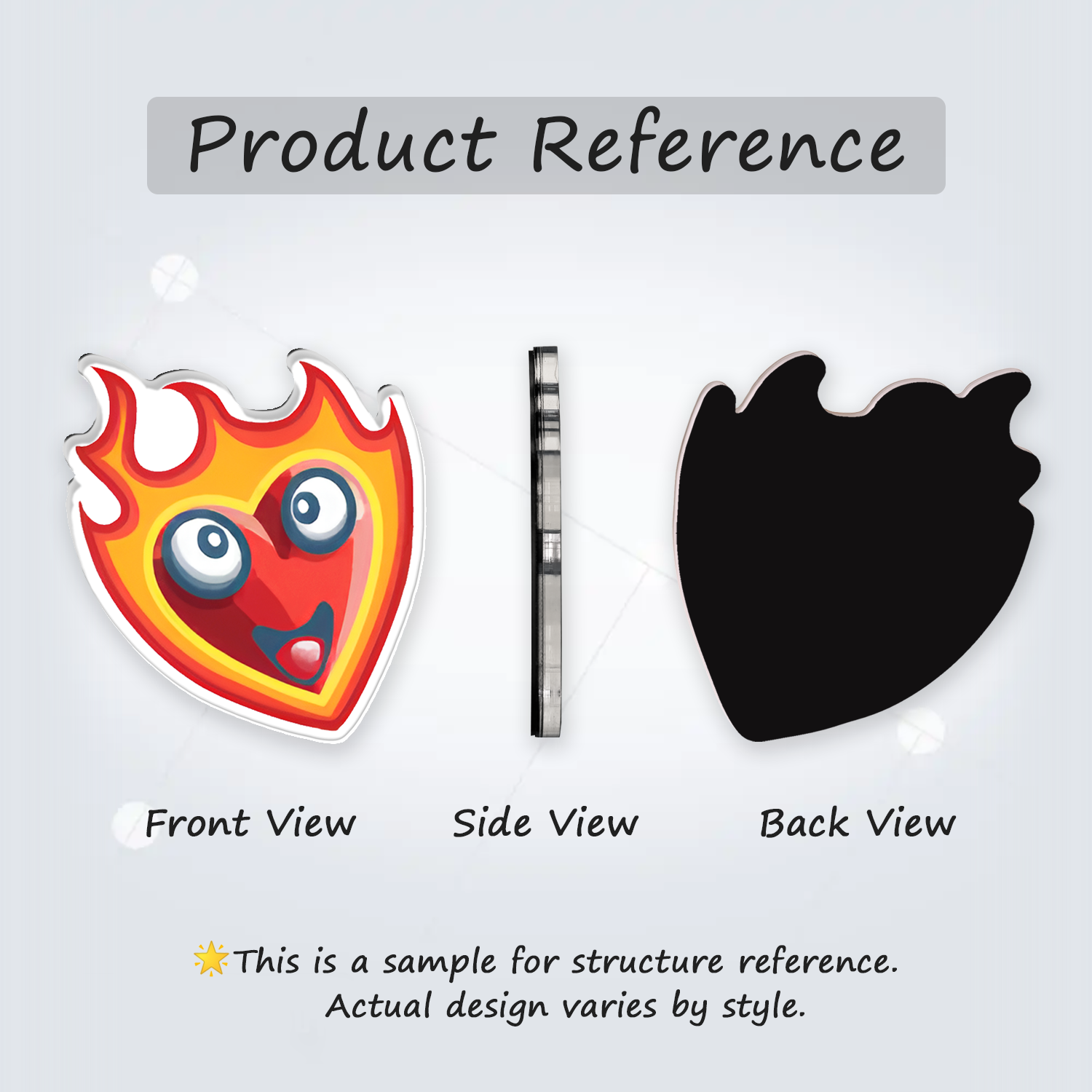 Fridge Magnet: Flame Heart