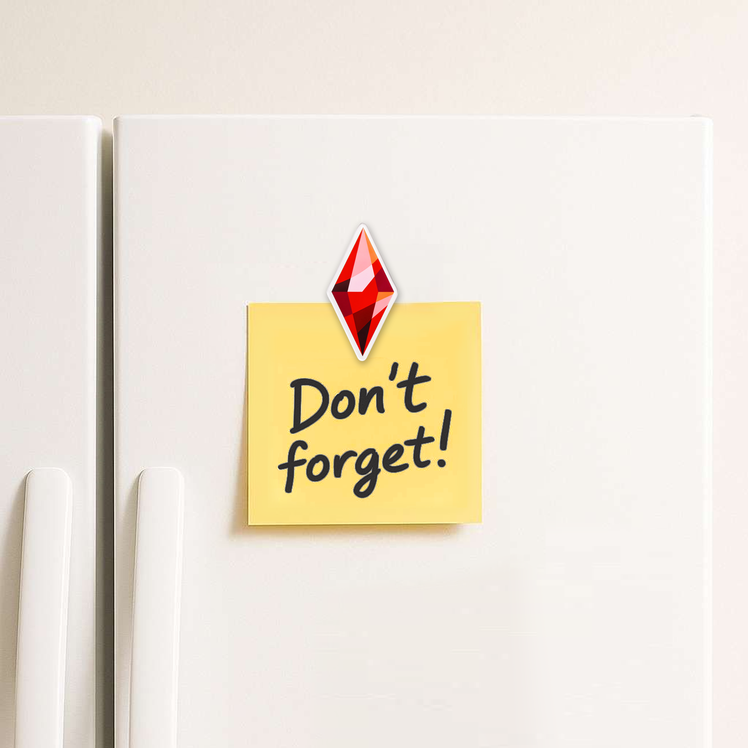 Fridge Magnet: Red Plumbob