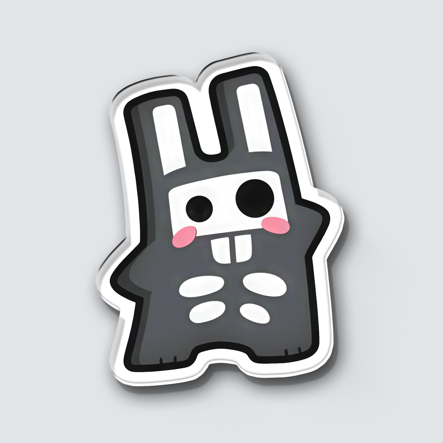 Fridge Magnet: Skeleton Freezer Bunny