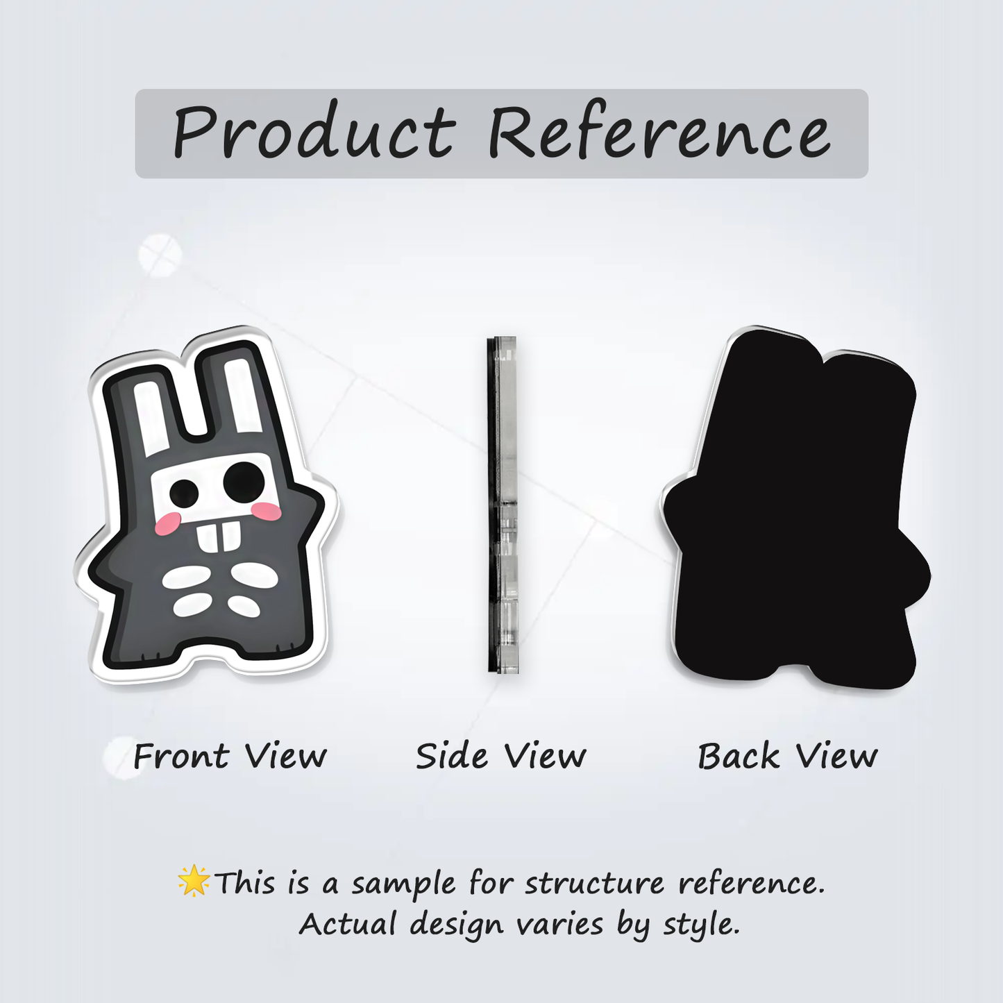 Fridge Magnet: Skeleton Freezer Bunny