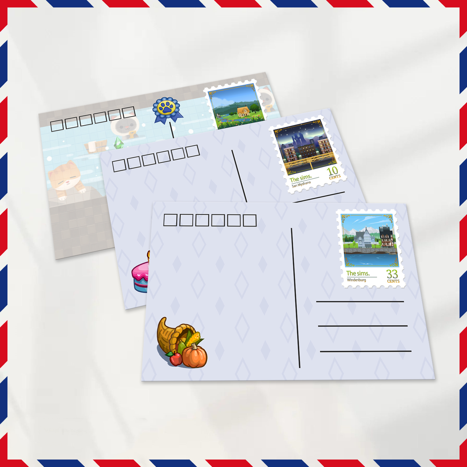 Stamp Stickers: Residential Worlds (15 Pcs)