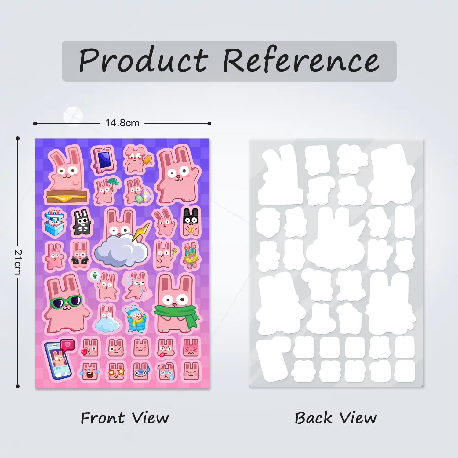 Sticker Sheet: Freezer Bunny
