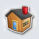 Fridge Magnet: House