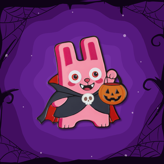 Halloween Freezer Bunny Vampire Pin