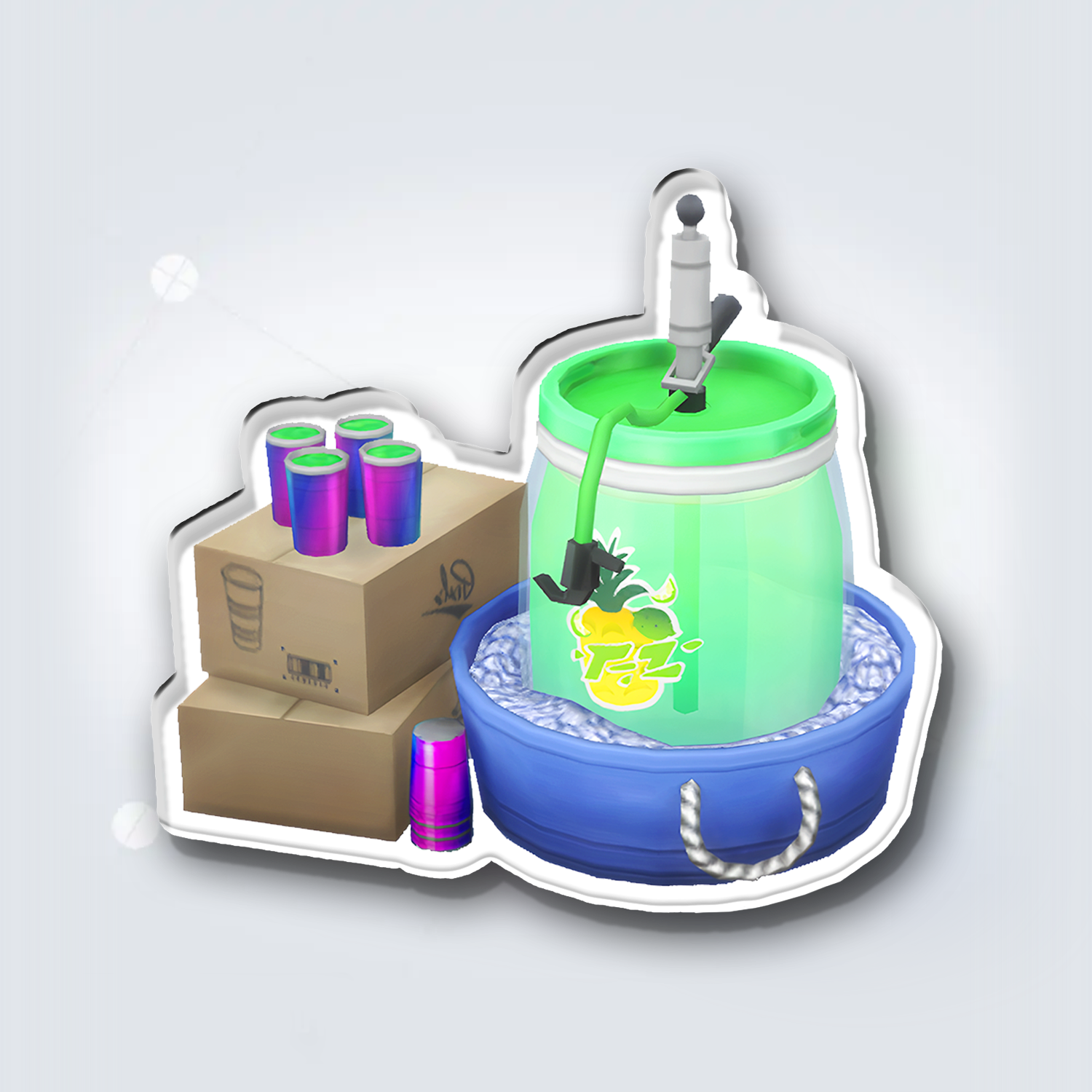 Fridge Magnet: Lime Juice Keg