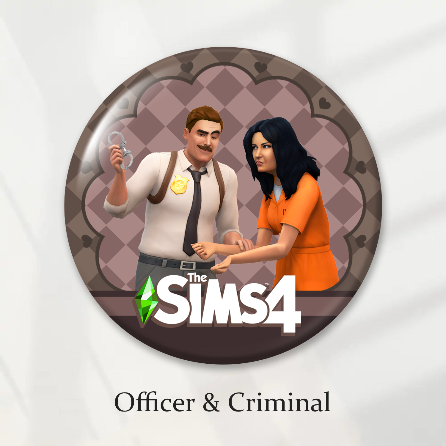 Laminated Badge: Officer & Criminal