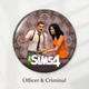 Laminated Badge: Officer & Criminal