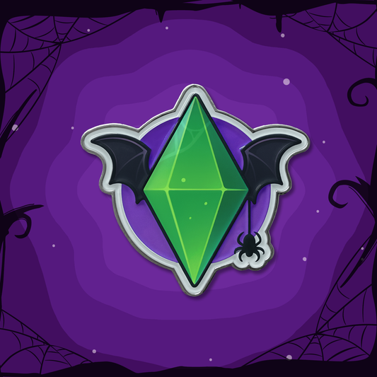 Halloween Plumbob Bat & Spider Pin