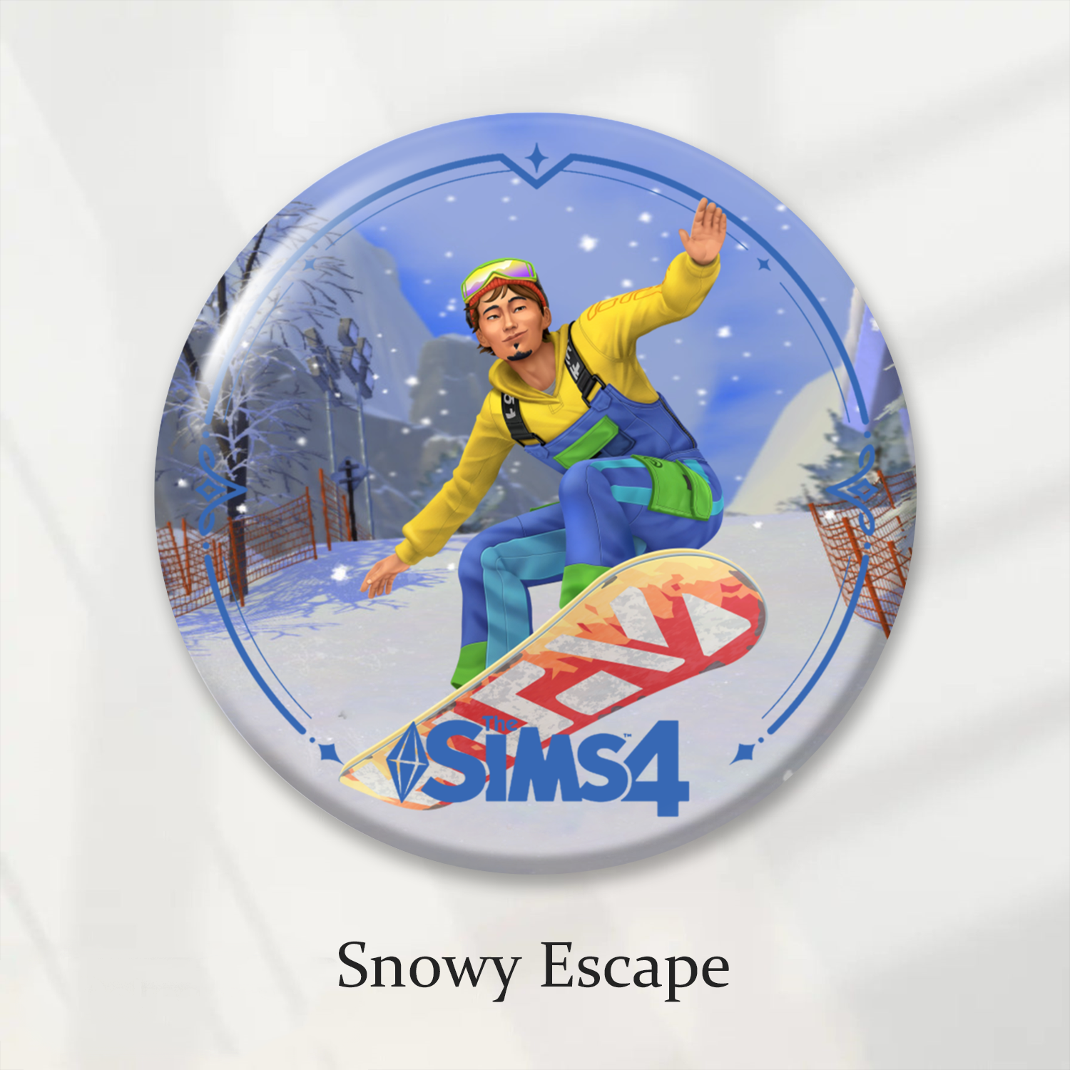 Laminated Badge: Snowy Escape