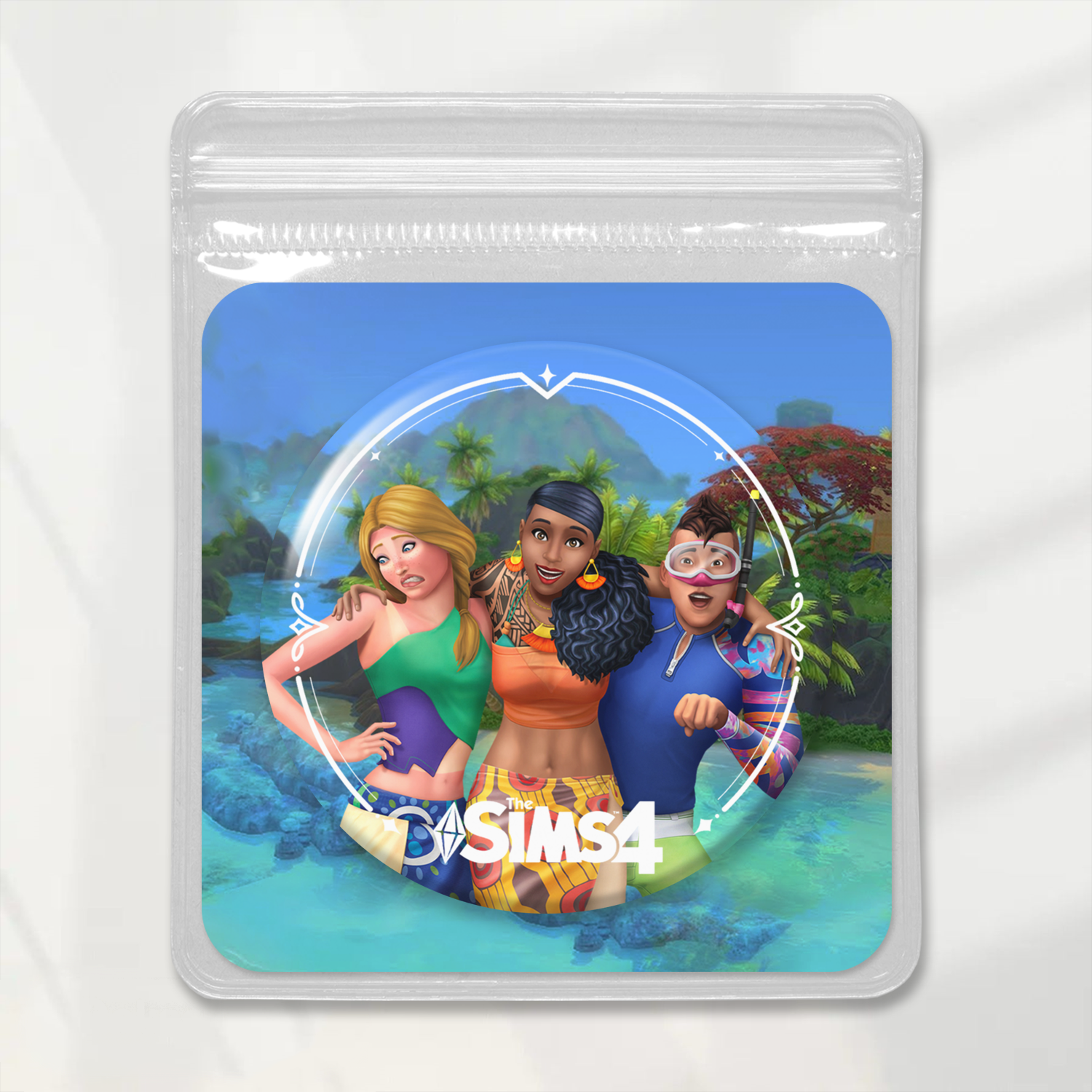 Laminated Badge: Island Living