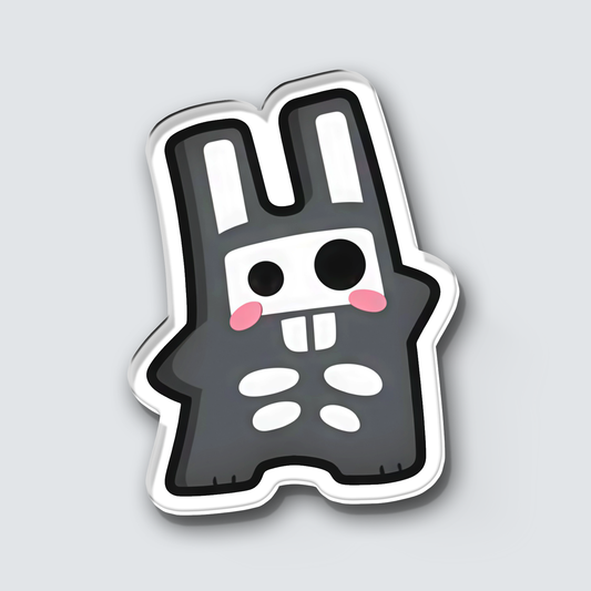 Fridge Magnet: Skeleton Freezer Bunny