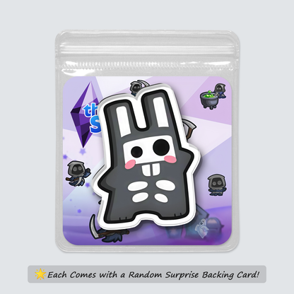 Fridge Magnet: Skeleton Freezer Bunny