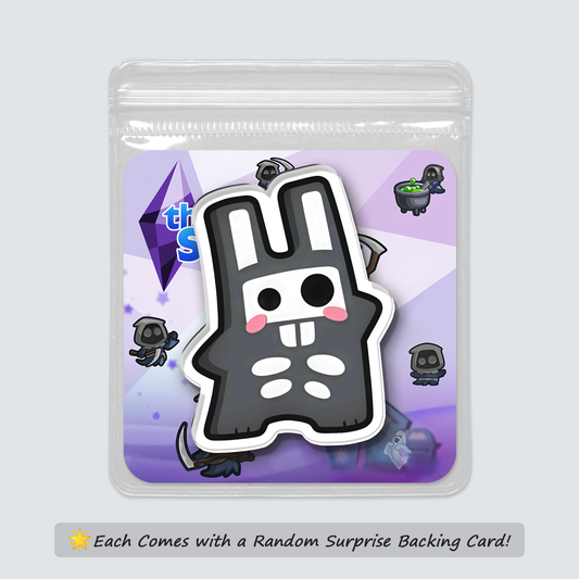 Fridge Magnet: Skeleton Freezer Bunny