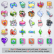 Fridge Magnet Set (Pick 10 – Please leave a note with your choices)