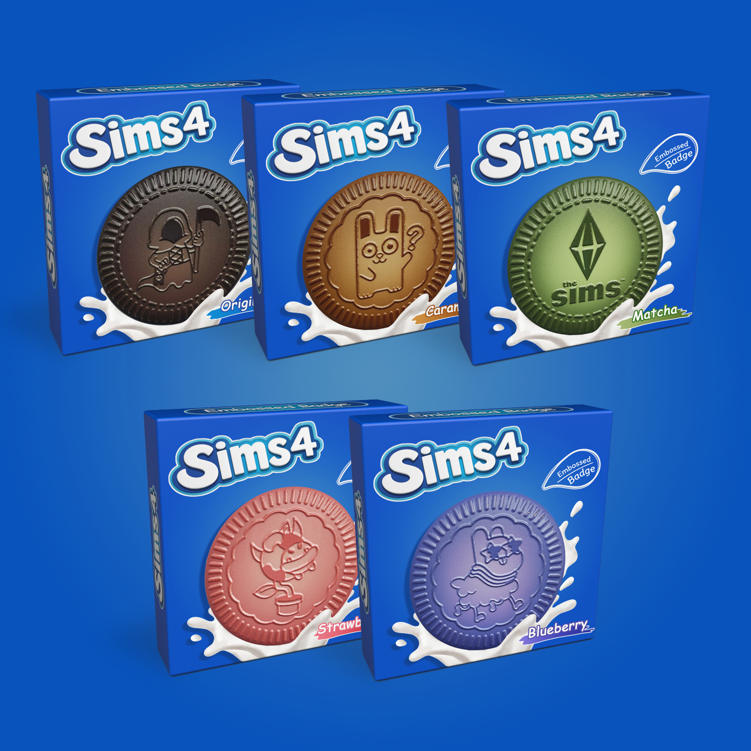 Embossed Badge Set (5-Pack)