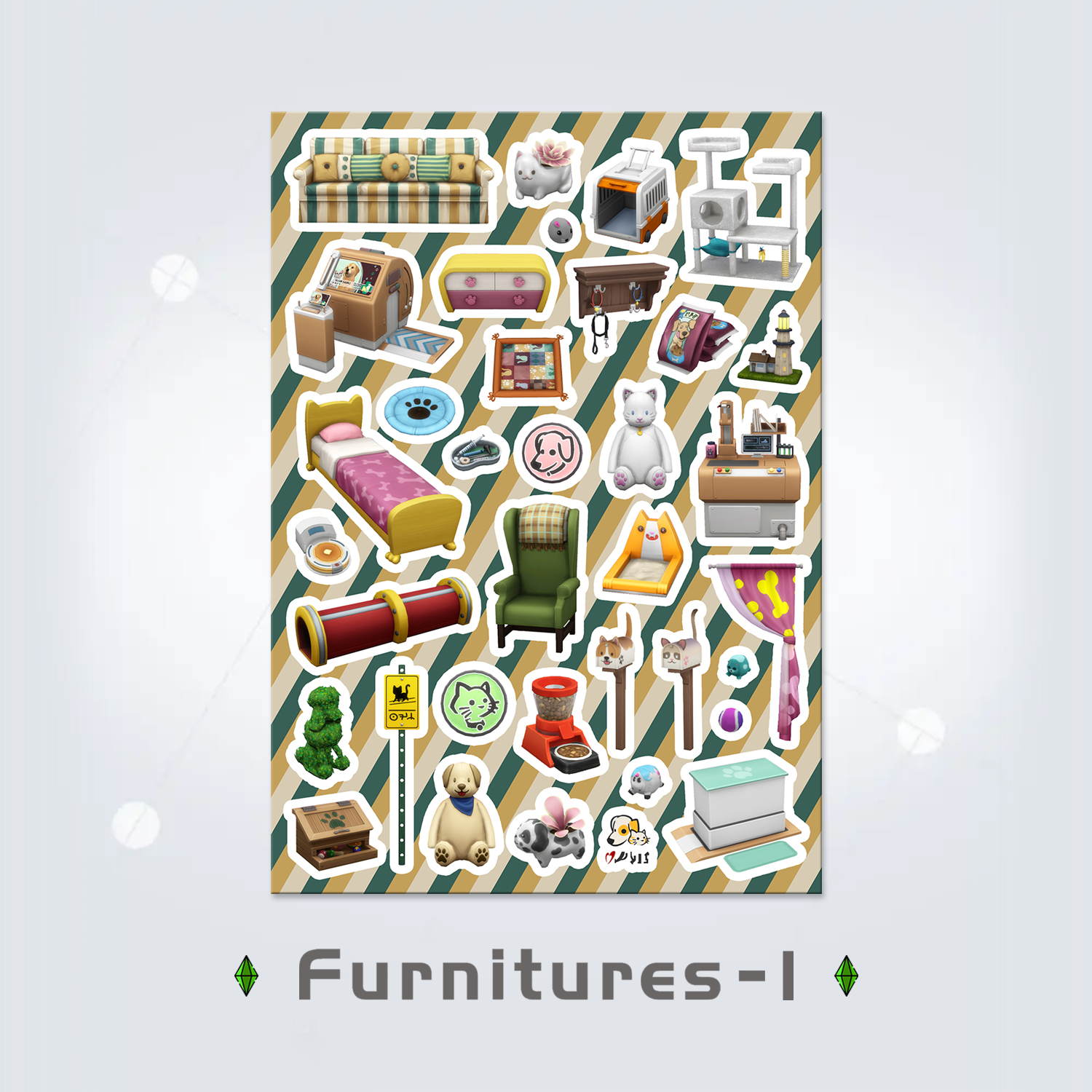 Sticker Sheet: Furnitures 1