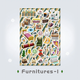 Sticker Sheet: Furnitures 1