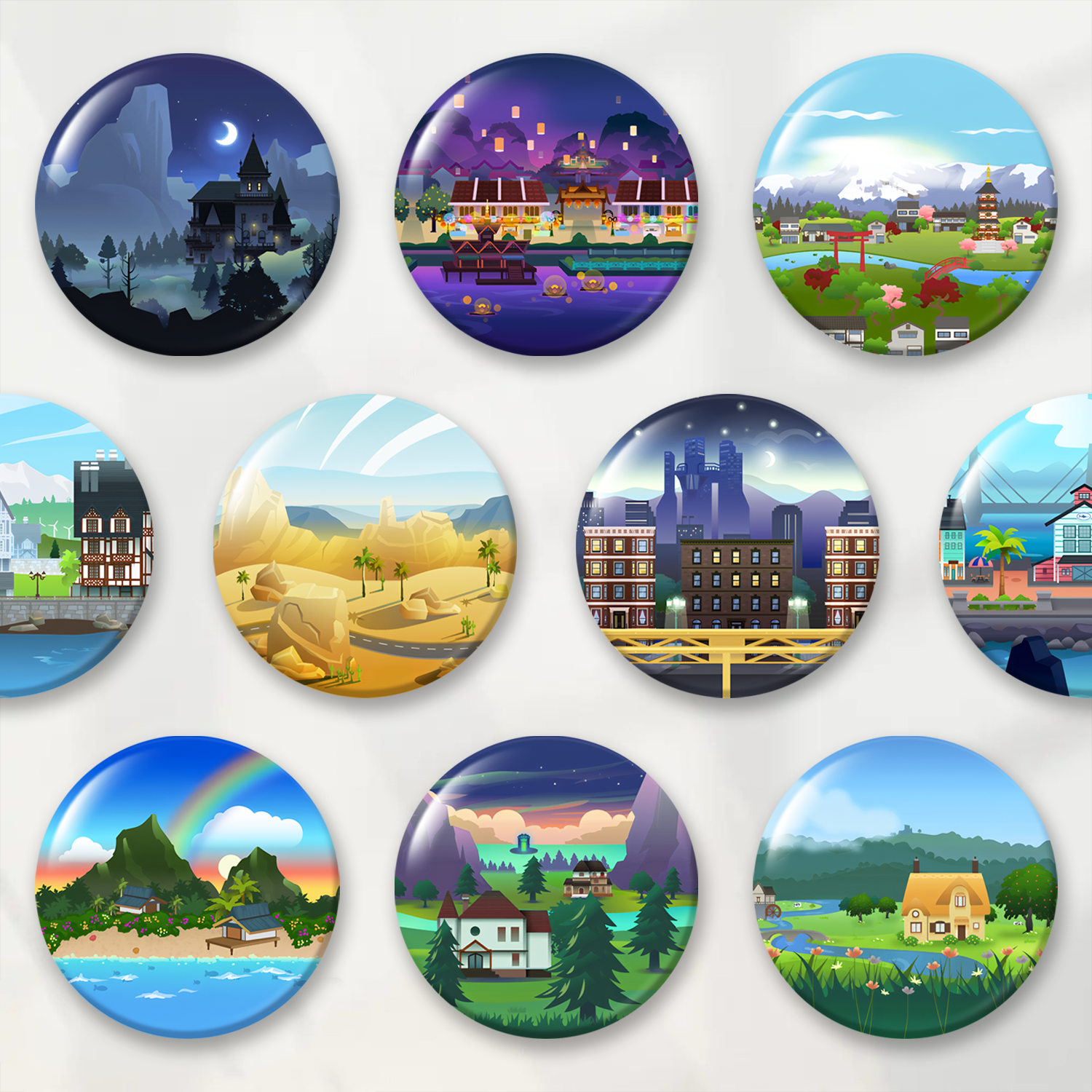 World Badge Set (10-Pack)