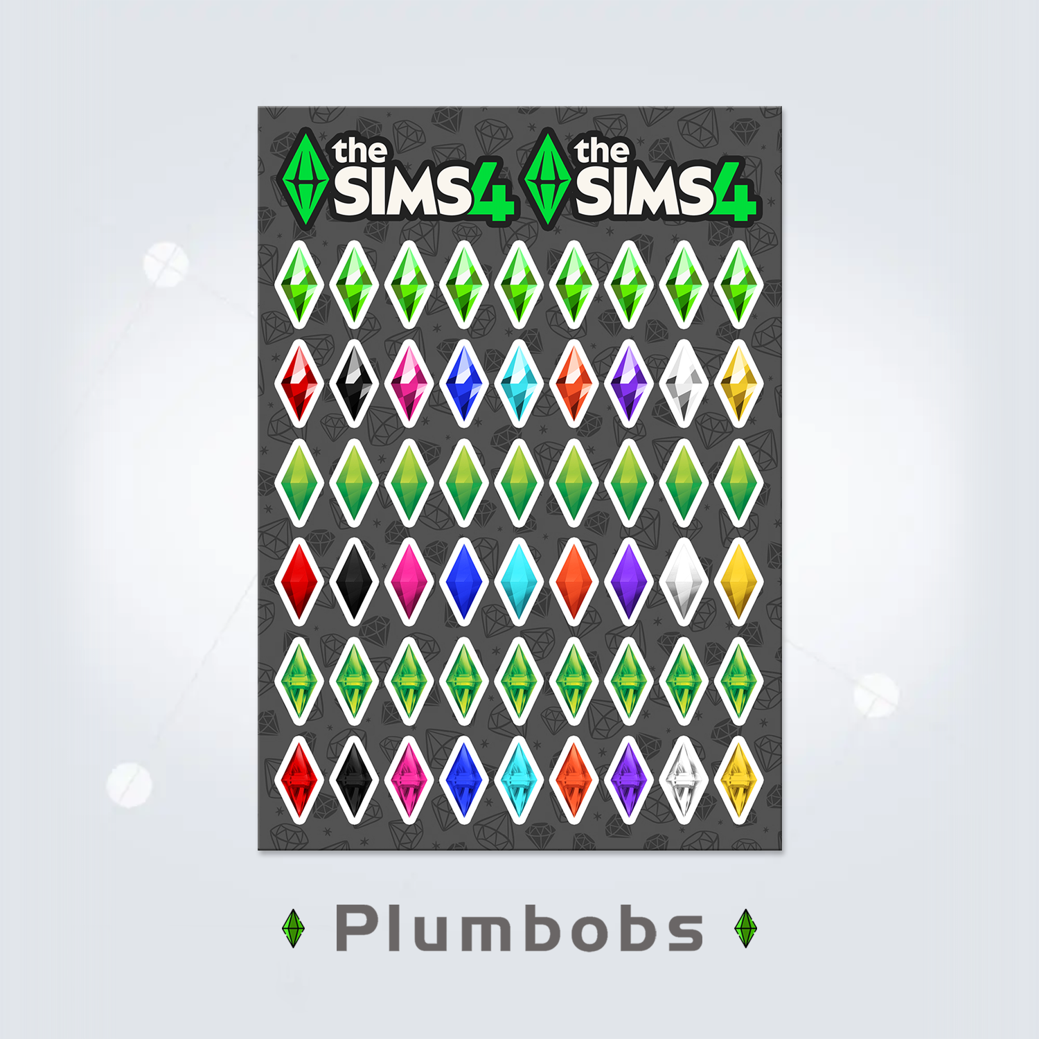 Sticker Sheet: Plumbobs