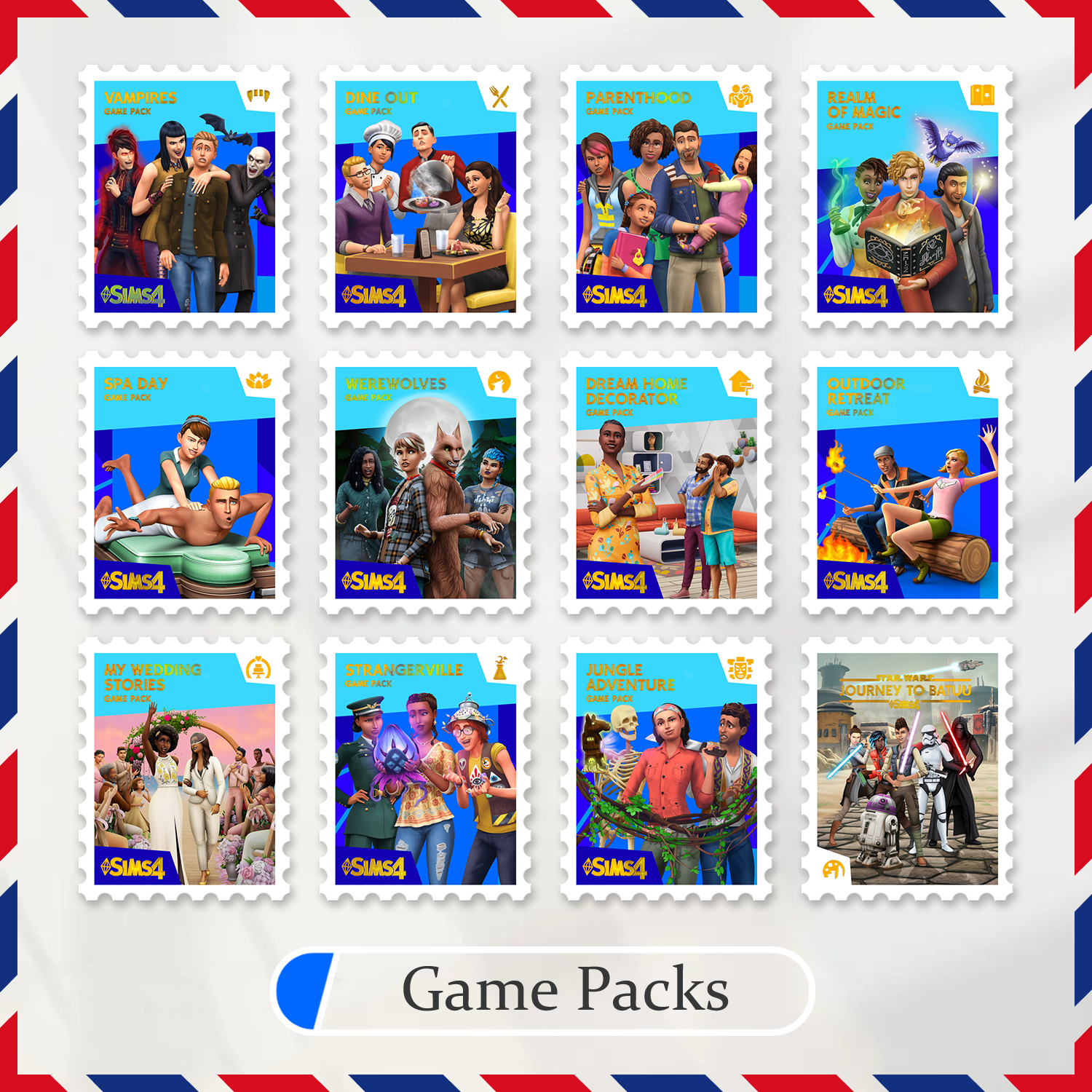 Stamp Stickers: Game Packs (12 Pcs)