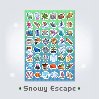 Sticker Sheet: Snowy Escape