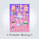 Sticker Sheet: Freezer Bunny