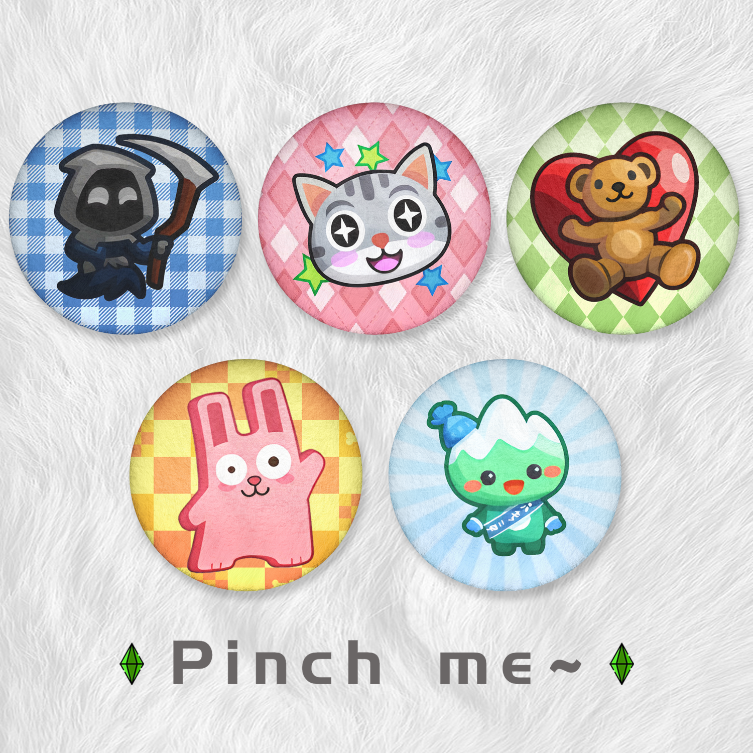 Plush Badge Set (5-Pack)